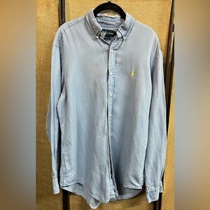 Ralph Lauren Polo Light Blue Casual Button Down Shirt Sz M